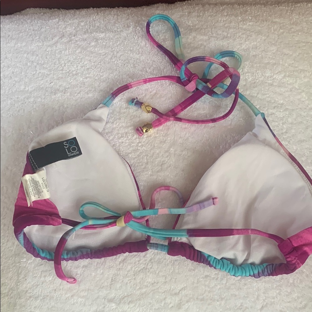 NWOT Multicolor Striped Bikini Set - Picture 5 of 10
